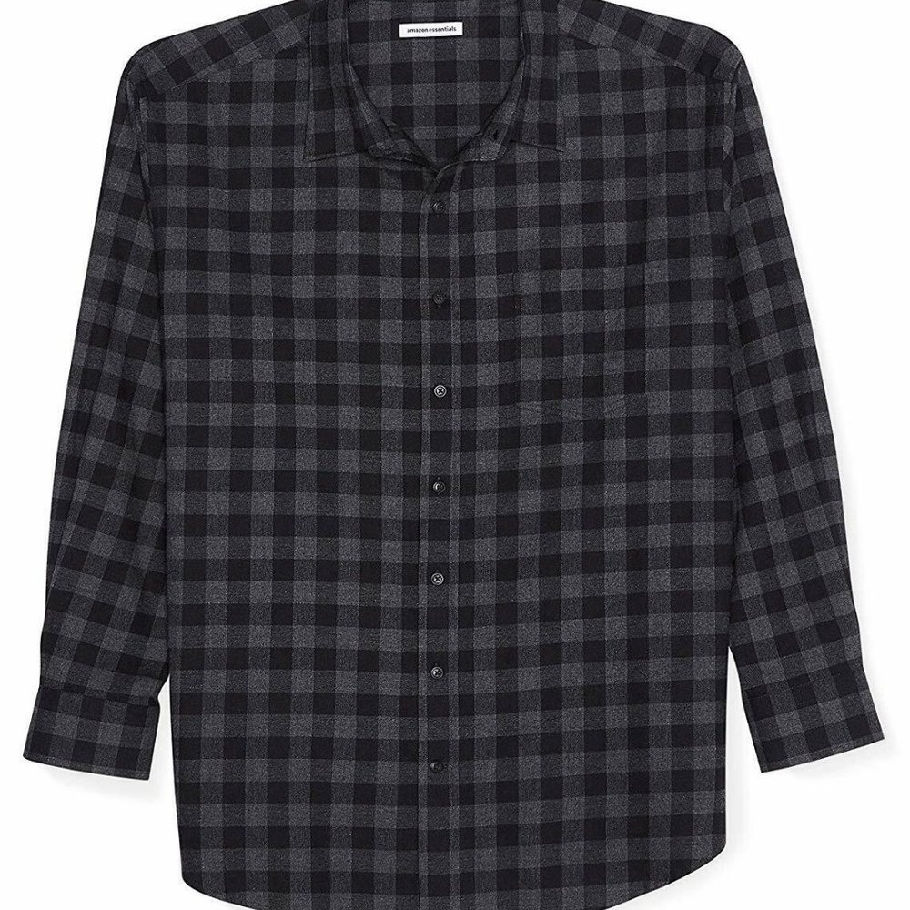 Essentials Men's Big & Tall Plaid Flannel Shirt